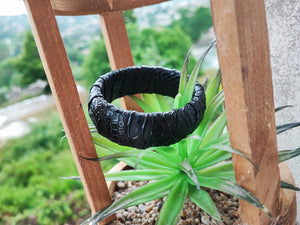 Full-Black crocodile bracelet