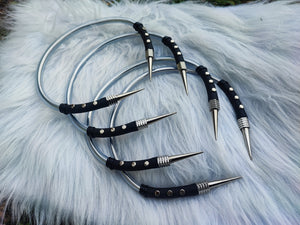 Full Silver & black Bionik-Spike Necklace