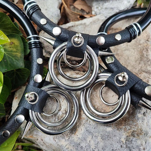 Triple O'Ring Black Necklace