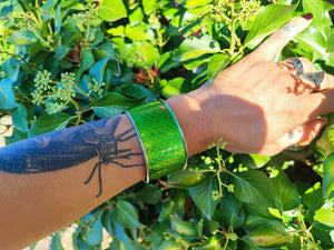 Green snake holographic Bracelet