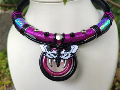 Cyber pink Butterfly Necklace