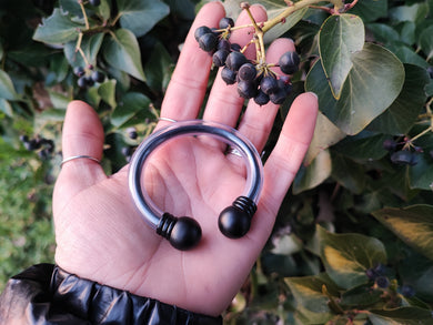 Full Black disco.macabre bracelet