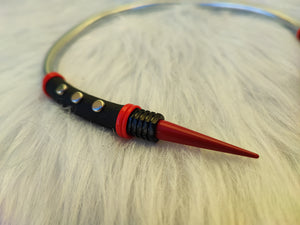 Red & Black Bionik-Spike Necklace