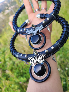 Black-Onyx Bat Necklace