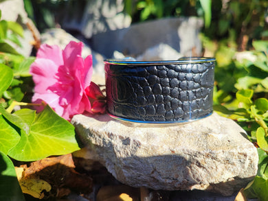 Black crocodile bracelet