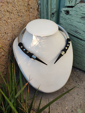 Black spike & Silver Bionik-Spike Necklace