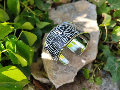 Zebra & Silver Bracelet