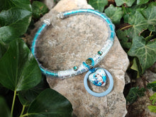 Load image into Gallery viewer, 🐰Turquoise &amp; White Kid&#39;Z Necklace