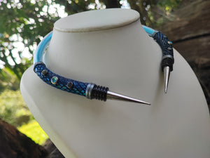 Snake Blue BioniK-Spike Necklace