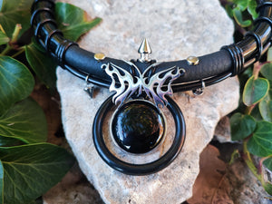 Black Onyx Butterfly Necklace