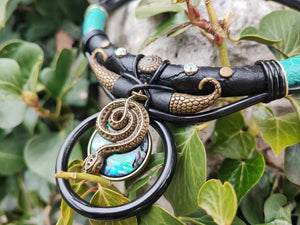 Bronze Snake & Nacre Necklace
