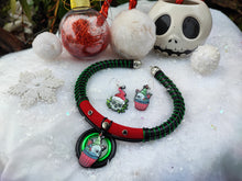 Carregar imagem no visualizador da galeria, Dark-Christmas neckace &amp; earring