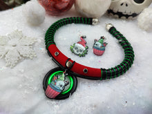 Load image into Gallery viewer, Dark-Christmas neckace &amp; earring