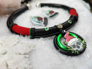 Dark-Christmas Necklace & Earring